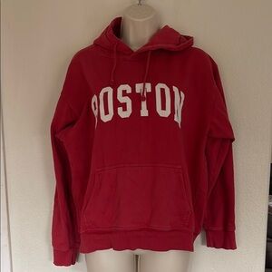 John Galt Brandy Melville red Boston graphic hoodie, OS